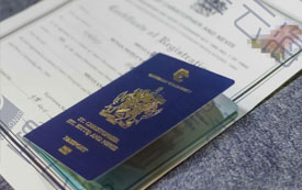 【全球護照】恭喜W先生、Z女士及家人獲聖基茨·尼維斯護照和公民證書！